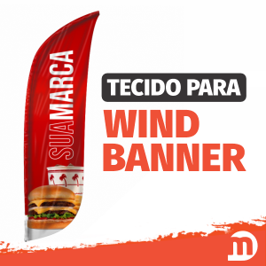 Tecido para Wind Banner Tecido TecnoSport 100% Sintético 2,50 x 0,65m Dupla-Face | Impressão Ultra-HD  FACA | PENA | VELA | ÂNGULO 